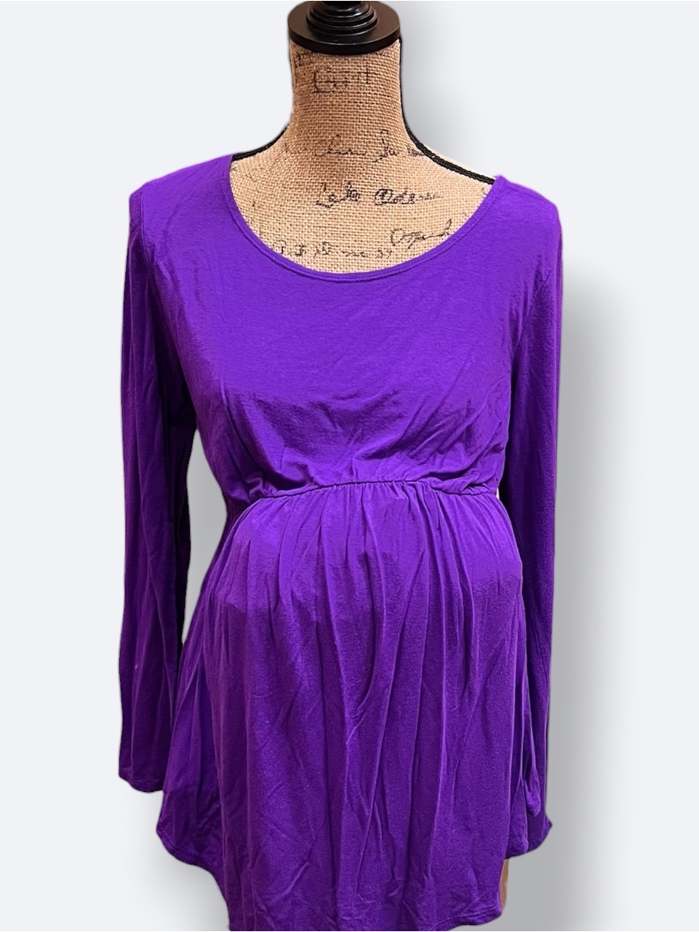 Purple Long Sleeve Maternity Top